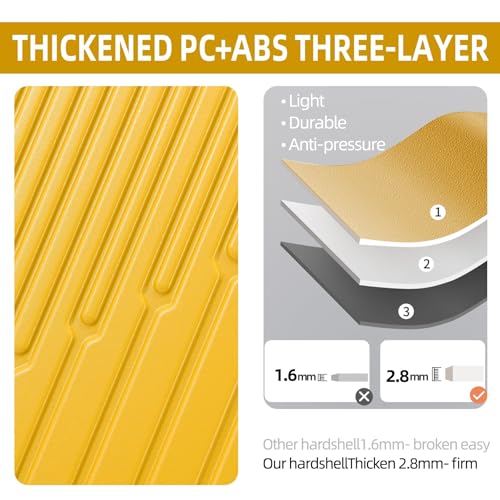 29 Inch Checked Luggage with Expansion and Side Opening (Yellow / 29 Inch)