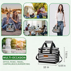 Insulated Lunch Bag (Stripe / Medium)
