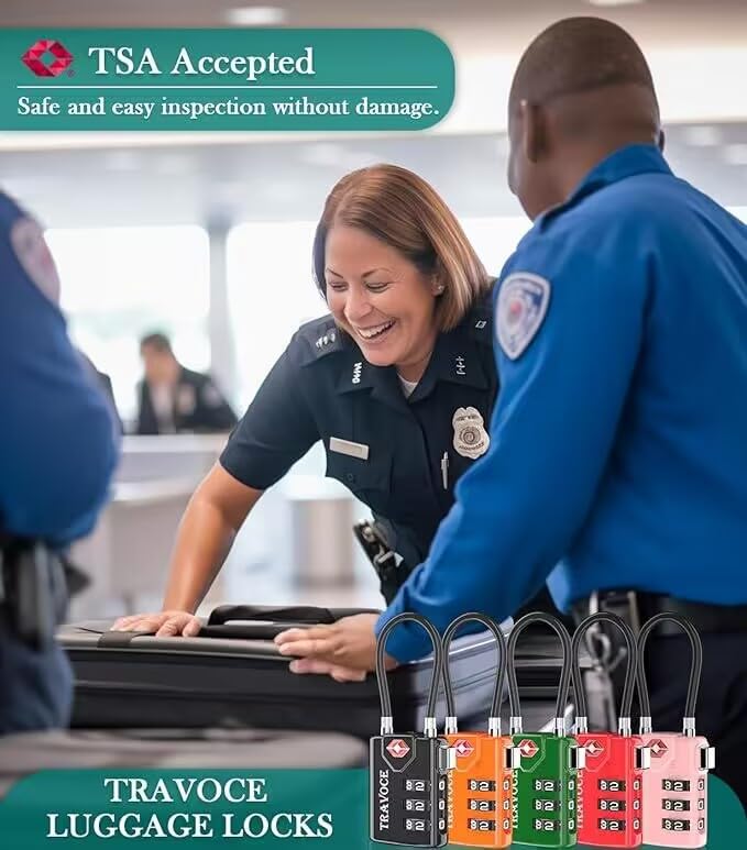 TSA Approved Luggage Locks (1.4*0.72*3.54 in / 3 Color Pack)