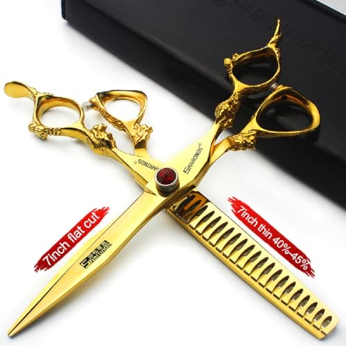 6 7 inch scissors salon hairdresser hair cutting hairstyle (7 Inch-2pc-b)