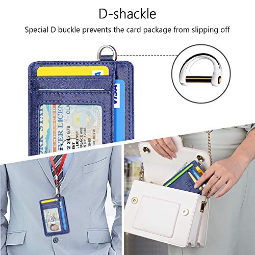 Slim Minimalist Wallet RFID Credit Card Holder for Men (small / Goatskin Royal Blue)