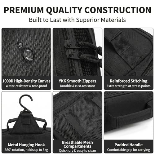 Tactical Toiletry Bag for Men (Black)