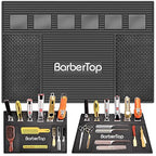 Magnetic Mat 19x12.5 Inch 6 Slots Barber Tray Hairdressing Electric Clippers Storage Mat Salon Table Tools Nonslip Cushion Heat Resistant Pad for Clippers Scissors Combs for Barbershop Salon (6 Magnetic 19 x 12.5)