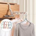 Portable Foldable Clothes Hanger (2 Racks+5 Hangers)