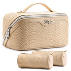 Travel Makeup Bags for Women (05-A-Beige)