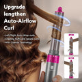 5 in 1 Hot Air Brush Hair Dryer Air Styler (Grey&red)
