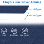 3 Pack Storage Bags for Clothes Blanket Storage Bins with Lids (3 Pack-60l / Blue)