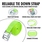 1" x 12 ft Lashing Straps (6 PK / Green)