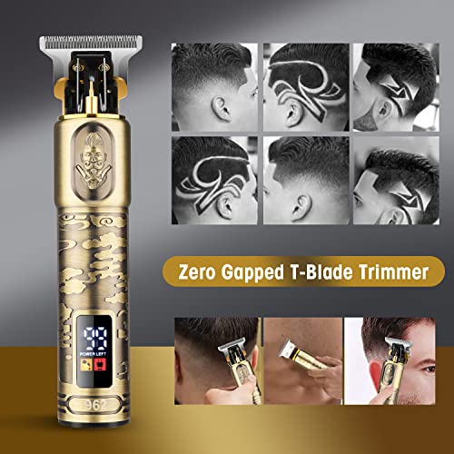 Hair Clippers for Men & Electric Razor Shavers Set (Gold)