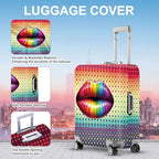 Pop Art Rainbow Lips Luggage Cover (#14 / S(fits 20-22inch suitcase))