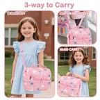 Kids Double Decker Cooler Insulated Lunch Bag Large Tote for Boys (Unicorn)