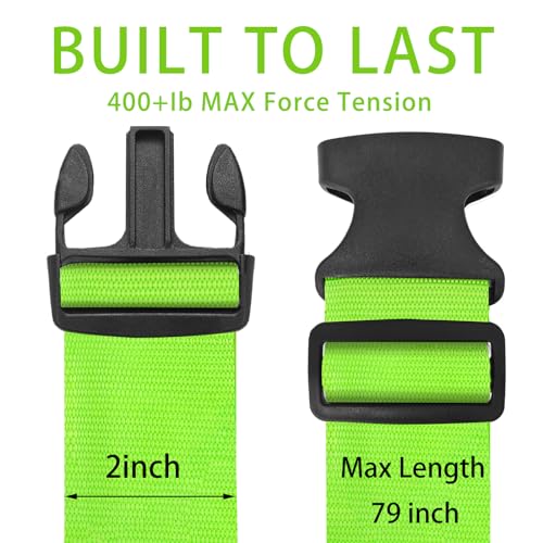Luggage Straps for Suitcases (Blue+Green / 4Pcs)