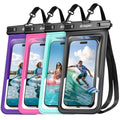 Waterproof Phone Pouch 4 Pack ([Black + Green + Purple + Rose Red])