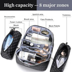Travel Makeup Bag Cosmetic Bags for Women (A-7-Black)