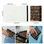Bookshelf Passport Holders Leather Passport Wallet for Travel Essentials (Bookshelf / One Size)