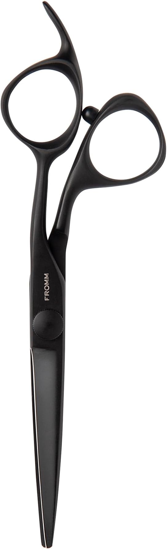 Fromm Dare 5.75" 1-Piece Precision Slide and Point Hair Cutting Shears with Semi-Convex Blade for Expert Salon Stylists, Matte Black Japanese Steel Scissors