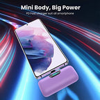 2 Pack] Mini Portable Charger 5000mAh Power Bank (White+Purple)