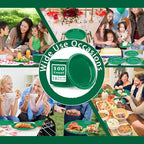 100 Pcs 10 Inch Green Plastic Plates (Green / 100 Pcs)