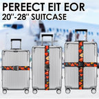Luggage Straps for Suitcases Adjustable Travel Belt (Heart black)