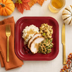 48PCS Fall Disposable Paper Plates 7 inch Square Party Decor (Multicolor)