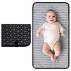 Portable Diaper Changing Pad (Black Geometry (26'' X14'' ))
