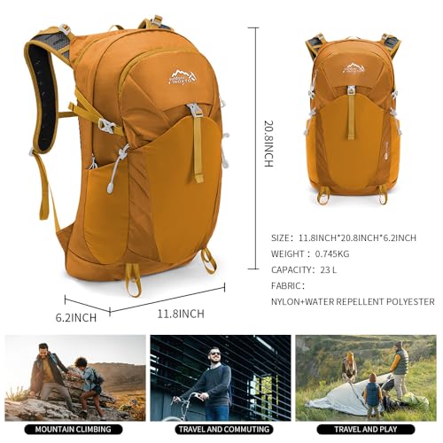 Hiking Hydration Backpack with 2L (Turmeric-3L Water Bladder)