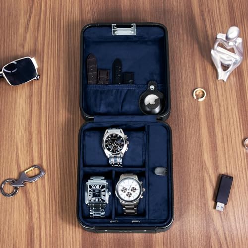 Watch Travel Case with Combination Lock (Black)