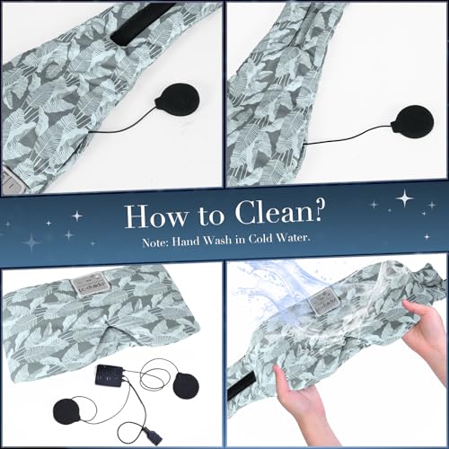 Sleep Mask with Bluetooth Headphones (Jungle Dew)