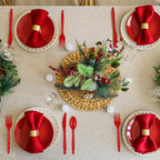360 Pieces Red Plastic Cutlery Set (Red)