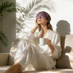 Adjustable 100% 22 Momme Mulberry Silk Sleep Mask (Plum Wine / 1 Count (Pack of 1))