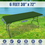 2 Pack Rectangle Spandex Fitted Table Cloth (Olive Green / 72" x 30" (Rectangular))