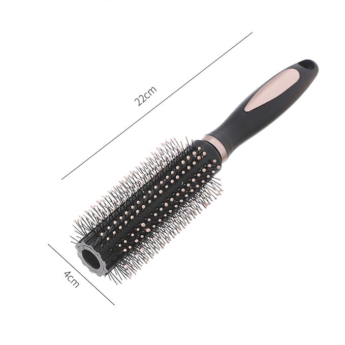 Anti-Static Hair Brushes for Men and Women Adults and Kids Nylon Bristle Pins Massage Brush Blow Dry Detangle Hairbrush Comb for All Hair Types Styling Wet or Dry - Round