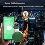 Genuine Leather Keychain for Airtag New 2nd Gen (B7-Green V2.0)