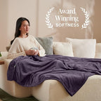 Fleece Blanket Luxury Microplush (Twin/Twin XL / 15 - Eggplant)