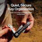KeySmart Rugged Keychain Multitool Key Holder (Black / 1 Pack)