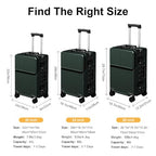 Zipperless Luggage (green / 20 inch)