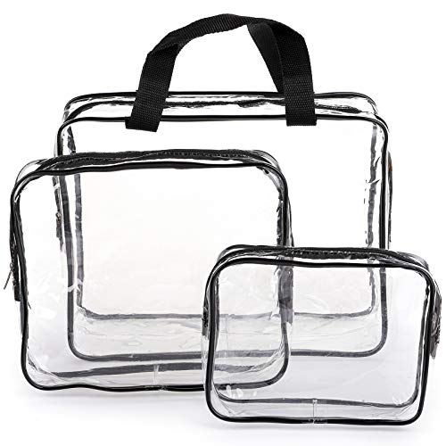 Set of 9 Clear Makeup Bags