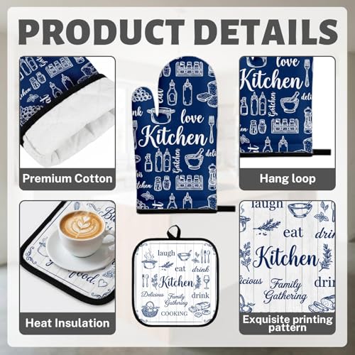 Navy Blue Kitchen Decor Set (Navy Blue)
