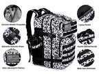 Military Tactical Backpack for Men and Women 45L Army 3 Days Assault Pack Bag Large Rucksack with Molle System White black (White Black)