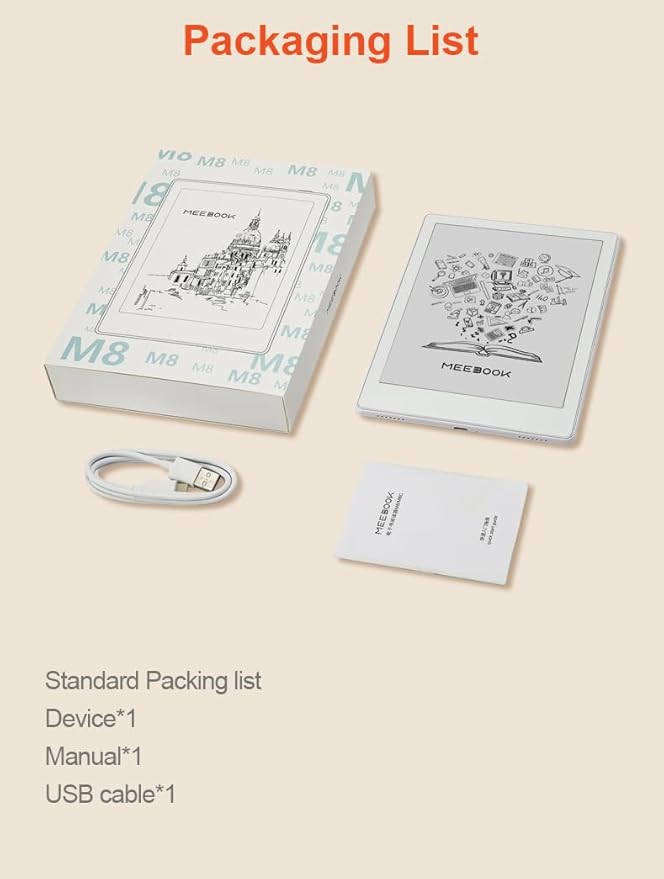 Meebook E-Reader M8 | 7.8' Eink Carta Screen | 300PPI Smart Light | Android 14 - Image 8