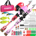 Kids Fishing Pole (Pink&Red / 4.92 ft)