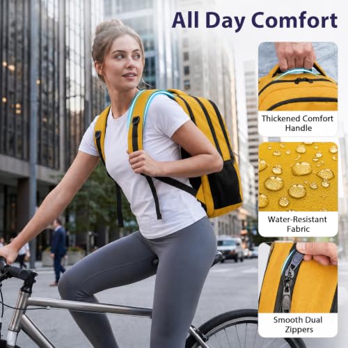 Yellow Backpack for Women (Yellow / 17 Inch)