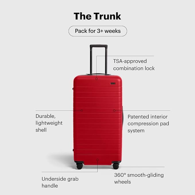Away Large Trunk Luggage, 31 Inch Hardside Suitcase - Image 3