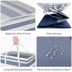 2 Pack Large Laundry Baskets (100L / Blue)