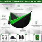 Camping Hammock (Black & Guolv / Large)
