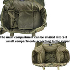3 In 1 Tactical 85L Military Backpack Travel Duffle Bag for Weekender Gym Workout Deployment (Large (85L) / Green)