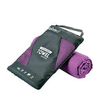 Microfiber Towel Quick Dry Camping & Travel & Gym Towel. Compact (Purple / 24.00" x 12.00")