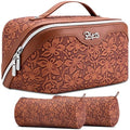 Travel Makeup Bag Cosmetic Bags for Women (Z-61Brown)