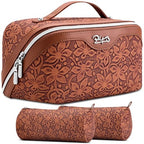 Travel Makeup Bag Cosmetic Bags for Women (Z-61Brown)