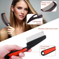 Dandruff Comb Remover Scalp Detox Comb for Build Up Self Cleaning Hair Comb (1PC Brown and Red)